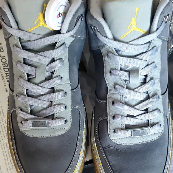 JORDAN AJF 3 "FLINT GRAY VARSITY MAIZE" SIZE 13 323626-071 - Picture 5 of 13